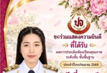 ครูภิญญาพัชญ์ อ้ายมูล ได้รับผลการประเมินห้องเรียนคุณภาพ ระดับดีเยี่ยม 3 ปี
